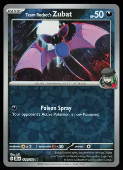 Team Rocket's Zubat 120/182 Common Destined Rivals Pokemon Reverse Holo NM - Image 1