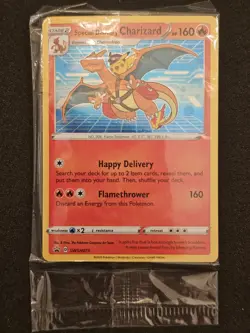 Sealed Special Delivery Charizard SWSH075: Sword & Shield Promo Card Holo SEALED - Image 2