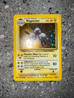 Pokemon TCG Cards Magneton 9/102 Base Set Holo Rare - Image 3