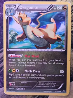 Dragonite 51/108 Rare Roaring Skies Pokemon Moderately Played - Image 1