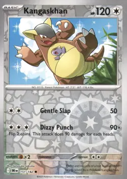 KANGASKHAN 151/182 COMMON DESTINED RIVALS POKEMON REVERSE HOLO NEAR MINT - Image 1