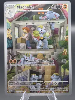 Machoke 177/165 Scarlet & Violet 151 Illustration Rare Pokemon TCG NM - Image 1