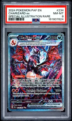 2024 POKEMON PAF EN-PALDEAN FATES SPECIAL ILLUSTRATION RARE CHARIZARD EX PSA 8 - Image 1