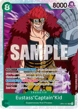 Foil - Eustass"Captain"Kid - OP01 / NM / English One Piece TCG - Image 1