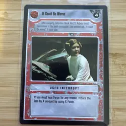 Star Wars CCG Decipher Trading card It Could Be Worse - Image 1