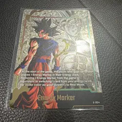 Dragon Ball Fusion World Card Game Goku Energy Marker E-112 Gold Alt US Seller - Image 3