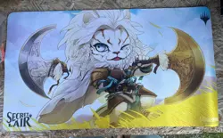 Secret Lair Gen Con 2022 Ajani Chibi HOLOFOIL Stitched PLAYMAT ULTRA PRO MTG - Image 1