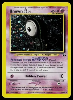 Pokemon Card - Unown [A] Neo Discovery 14/75 Unlimited Holo Rare - Image 1