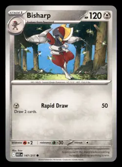 Bisharp 147/217 Common Ascended Heroes Pokemon Near Mint - Image 1