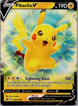 PIKACHU V - SWSH198/ - SWORD & SHIELD PROMO - HOLO - LP - Image 1