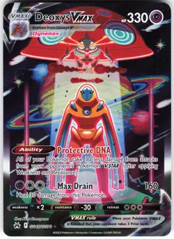 Deoxys VMAX GG45/GG70 Pokemon Crown Zenith: Galarian Gallery Holo Ultra Rare NM - Image 1