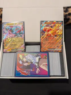 Pokemon Journey Together 300+ Base Card Lot & 2 EX With Sleeves - Image 1