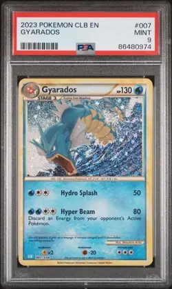 PSA 9 Gyarados 007/034 Pokemon Classic Collection CLB 2023 Mint English Card - Image 1