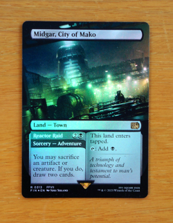 Midgar City of Mako #313 -Borderless Foil-Final Fantasy MTG Near Mint Card - Image 1