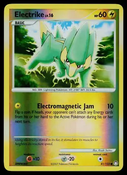 Pokemon Card - Electrike Mysterious Treasures 81/123 Reverse Holo Common - Image 1