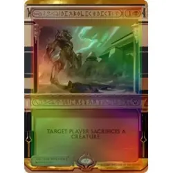 Foil Diabolic Edict M/NM Magic MTG Masterpiece Series: Amonkhet Invocations - Image 1