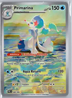 Primarina 088/084 Illustration Rare Pitch Black Pokemon Holo Near Mint - Image 1