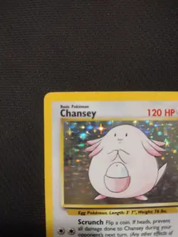 Pokemon TCG Chansey Base Set Holo Unlimited Rare Card 3/102 - Image 2