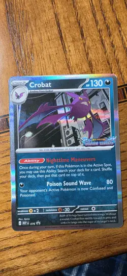 Crobat #076 (Prerelease) Promo, Chaos Rising Stamped, Mega Evolution Promo, (NM) - Image 1
