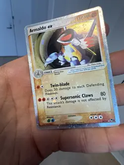 Pokemon TCG Armaldo ex 16/17 Pop Series 1 Holo Silver Border Holo Bleed - Image 2