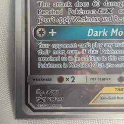 Pokemon TCG Umbreon & Darkrai GX Black Star Promo Tag Team Full Art Holo SM241 - Image 4