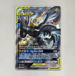 Pokemon TCG Pikachu & Zekrom GX SM168 TAG TEAM Full Art Holo Promo - Image 1