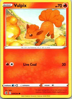 Vulpix 028/264 Fusion Strike Pokemon TCG C NM - Image 1