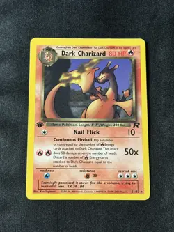 Dark Charizard 21/82 Team Rocket Non Holo Unlimited English 80 HP Rare (2000) - Image 1