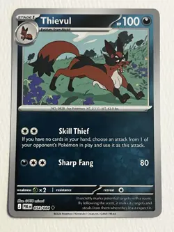 Thievul 054/084 • Reverse Holo • Pitch Black • Pokemon TCG • NM - Image 1
