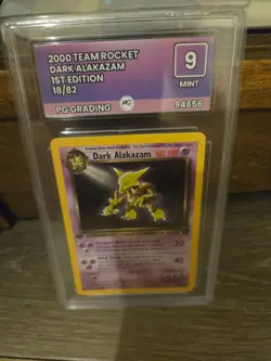 Pokemon Dark Alakazam TCG Team Rocket 1st Edition Rare Card - Image 1