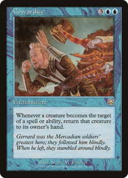 Cowardice #70 (MP) Mercadian Masques MMQ Magic MTG - Image 1