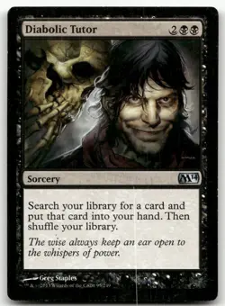 Diabolic Tutor #95 (MP) Magic 2014 M14 Magic MTG - Image 1