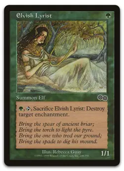 Elvish Lyrist #248 (LP) Urza's Saga USG Magic MTG - Image 1
