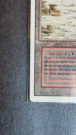 MTG-Badlands-Revised Edition (3ED)- Moderatedly Played- Black Red Dual Land - Image 4