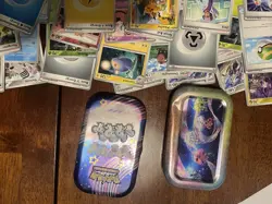 Full Paldean Fates Mini Tin [Maushold] - Pokemon - Opened. No Idea What’s In It - Image 3