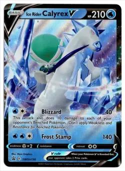Pokemon Sword & Shield Promo Ultra Rare Ice Rider Calyrex V SWSH130 (NM) - Image 1