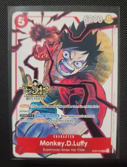 Monkey D. Luffy ST01-012 3rd Anniversary Promo One Piece TCG NM - Image 1