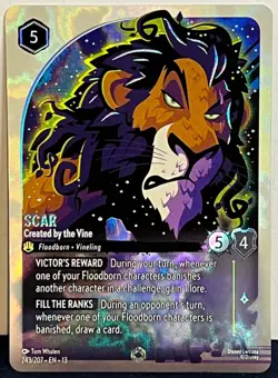 Disney Lorcana - SCAR - Created by the Vine ENCHANTED Attack of the Vine 243/207 - Image 1