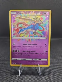 Pokemon TCG Zacian Vivid Voltage Holo Card 082/185 Amazing Rare - Image 1