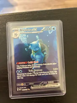 Pokemon Blastoise ex 200/165 SV Scarlet & Violet 151 Full Art Holo 330 HP EN - Image 1