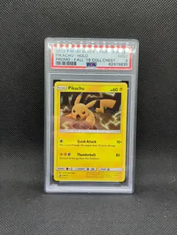 Pikachu 2019 Collector’s Chest SM227 Promo - PSA 9 MINT Pokemon Card - Image 1