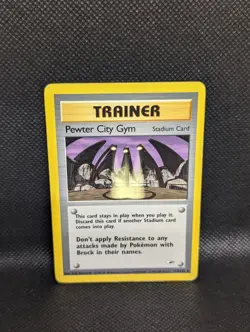 Pewter City Gym 115/132 Gym Heroes Non Holo Vintage Pokemon Card - Image 1