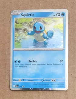 Scarlet and Violet 151- Pokemon- Squirtle 048- Holo Black Star Promo Card - Image 1