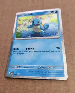 Scarlet and Violet 151- Pokemon- Squirtle 048- Holo Black Star Promo Card - Image 2