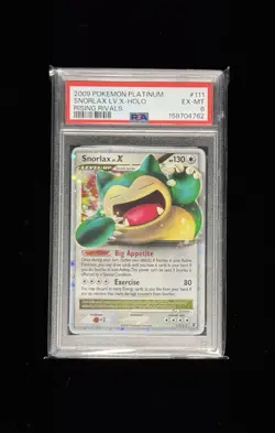 2009 Pokemon Platinum Rising Rivals Snorlax LV x Holo Card #111 PSA 6 - Image 1