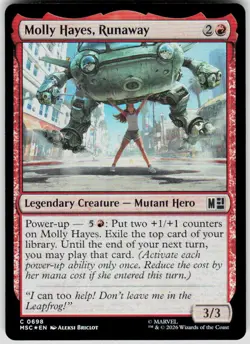 Molly Hayes Runaway Foil 698 Commander: Marvel Super Heroes Magic the Gathering - Image 1