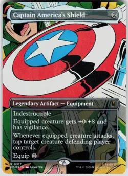 Captain America's Shield Borderless Foil 317 Marvel Super Heroes MTG - Image 1