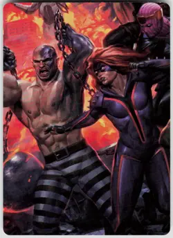 Absorbing Man and Titania Art Card 10 Marvel Super Heroes Magic the Gathering - Image 1