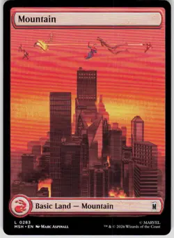 Mountain 283 Marvel Super Heroes Magic the Gathering - Image 1