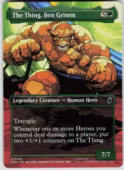 The Thing Ben Grimm Borderless 322 Marvel Super Heroes Magic the Gathering - Image 1